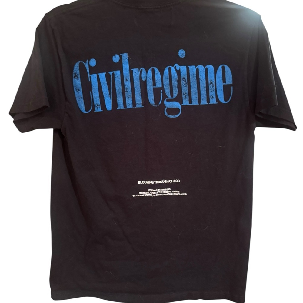 CivilRegime Black Skeleton Graphic T-Shirt - Picture 2 of 3